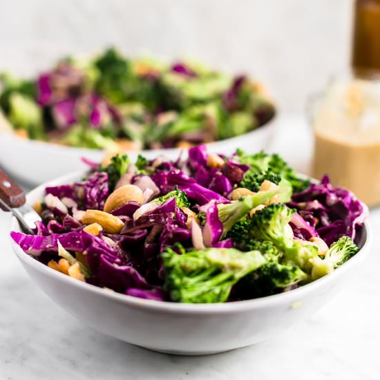 Broccoli Salad w/ Peanut Dressing