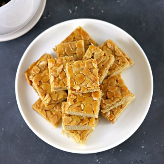 Caramel Almond Slice