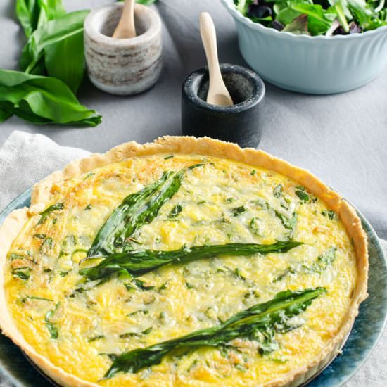 Comte Cheese Tart with Wild Garlic