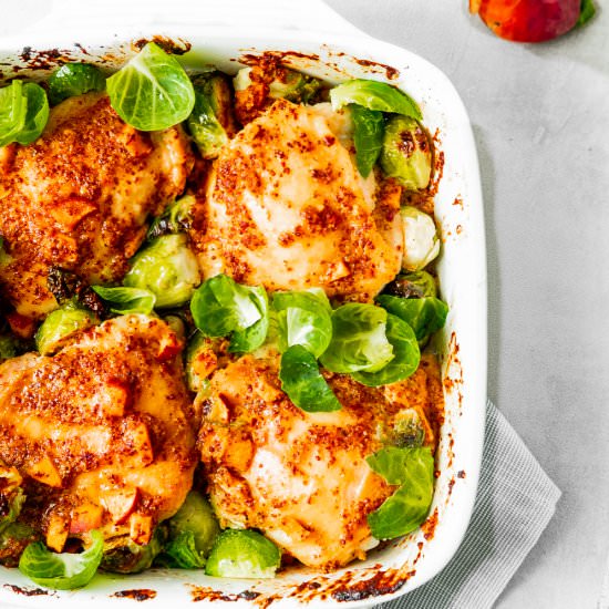 Hot Honey Mustard Chicken Thighs