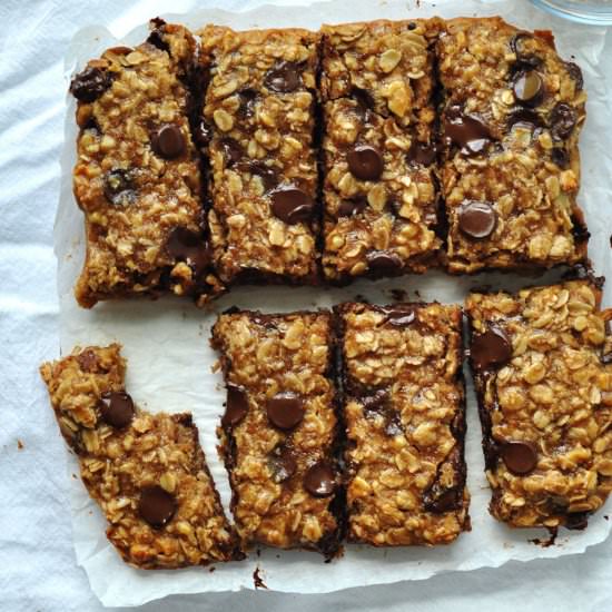 Chocolate Walnut Oatmeal Bars