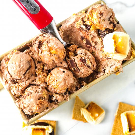 No Churn Smores Ice Cream