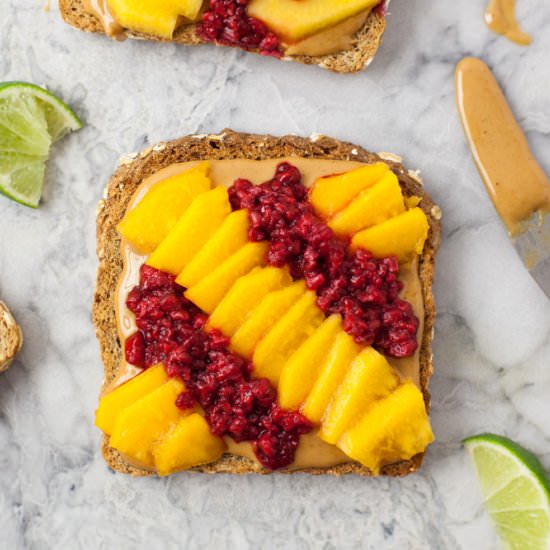 Peanut Butter Papaya Toast