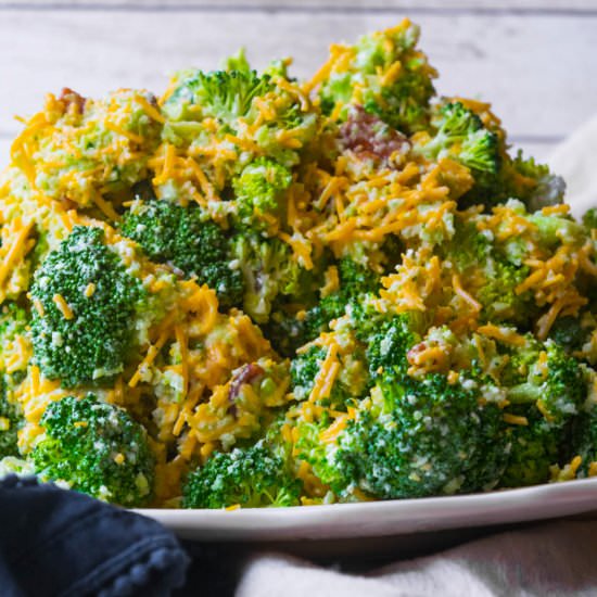 Bacon and Cheddar Broccoli Salad