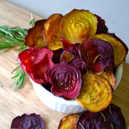 Rosemary and Garlic Beetroot Chips