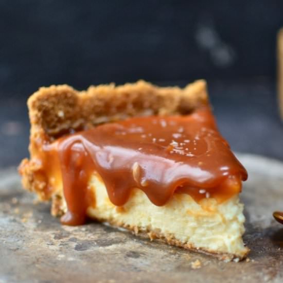 Bourbon Salted Caramel Cheesecake