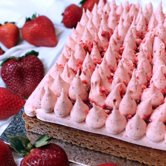Triple Strawberry Cake