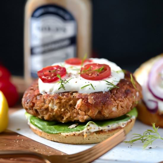 Keto + SCD Salmon Burgers
