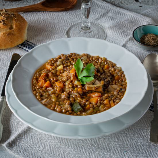 LENTILS WITH VEGETABLES