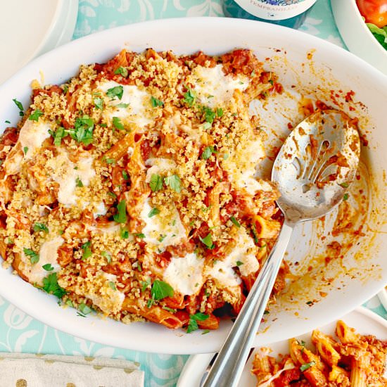 Chicken Parm Pasta Bake
