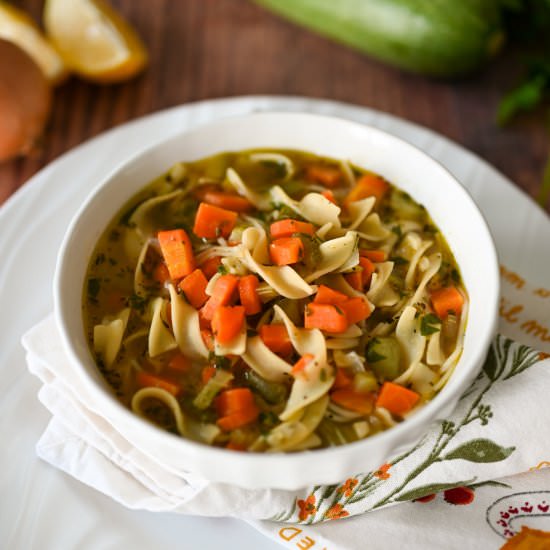 30 Minute Vegetable Noodle Soup