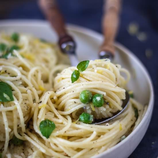 Lemon and green beans pasta