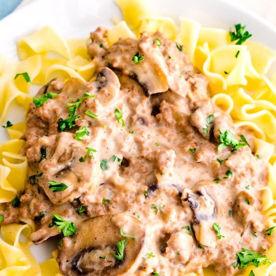 Ground Beef Stroganoff