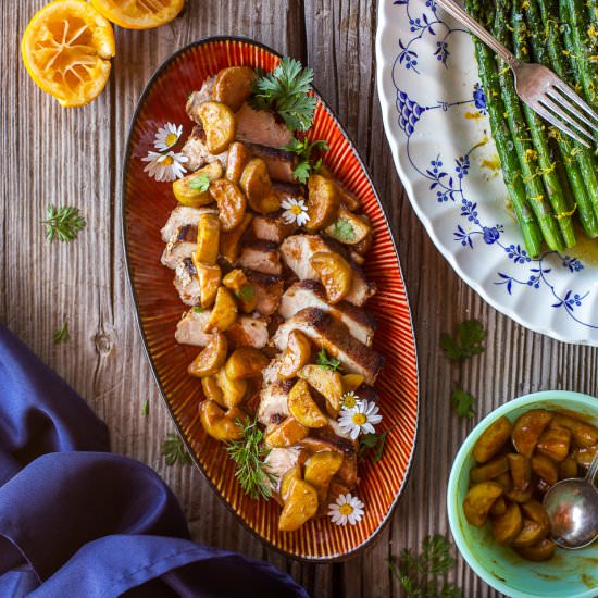 Spiced Pork Chops & “Apple” Relish