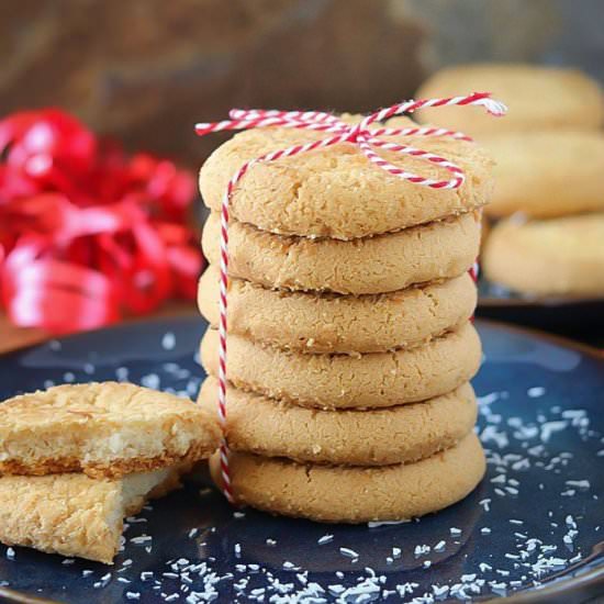 Eggless coconut cookies