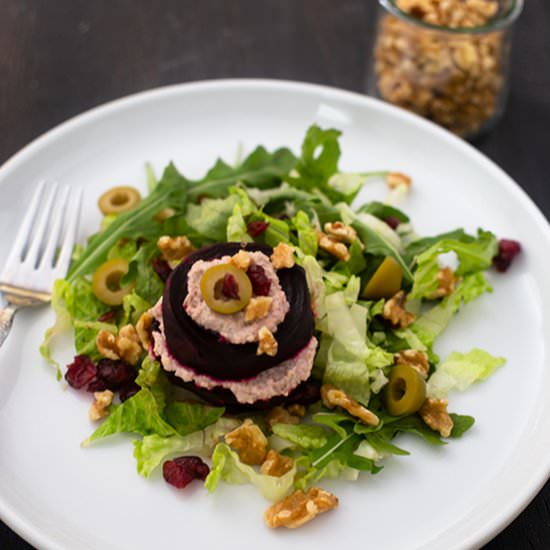 Walnut Pâté & Beet  Sandwich Salad