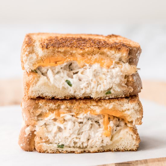 Tuna Melt Grilled Cheese Sandwich