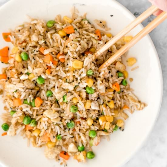 10-Minute Vegetarian Fried Rice