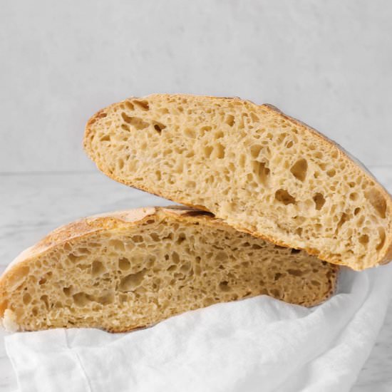 No Knead Sourdough Bread
