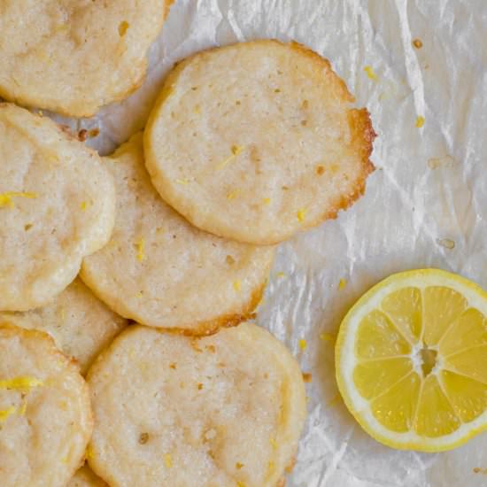 Lemon Zest Shortbread Cookies