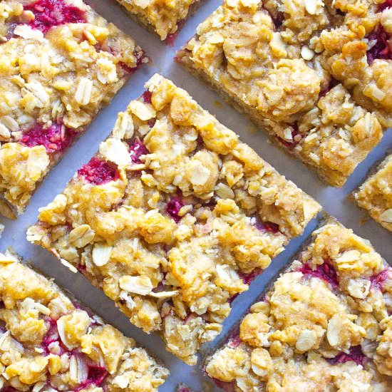 Raspberry Oatmeal Bars