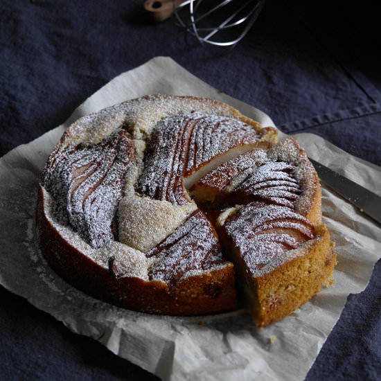 pear & almond cake
