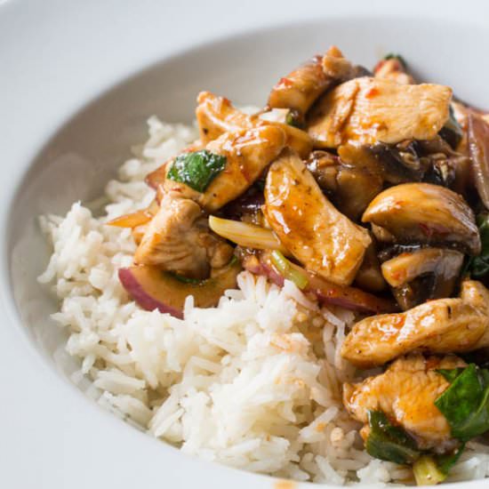 Kung Pao Chicken with Mushrooms