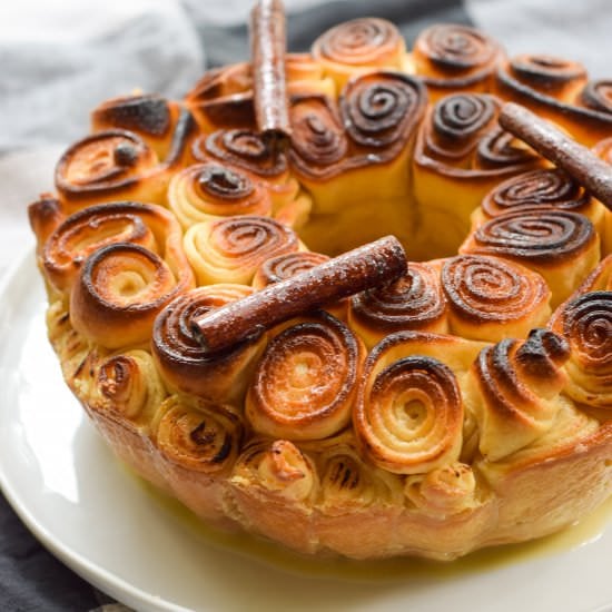 Tres Leches Cinnamon Roll Cake