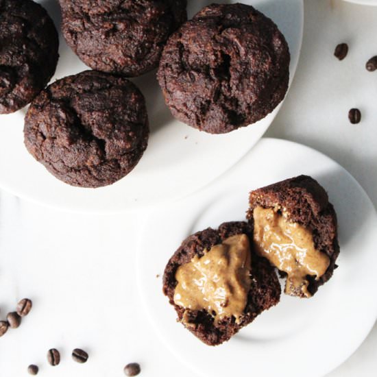 Paleo Mocha Banana Brownie Muffins