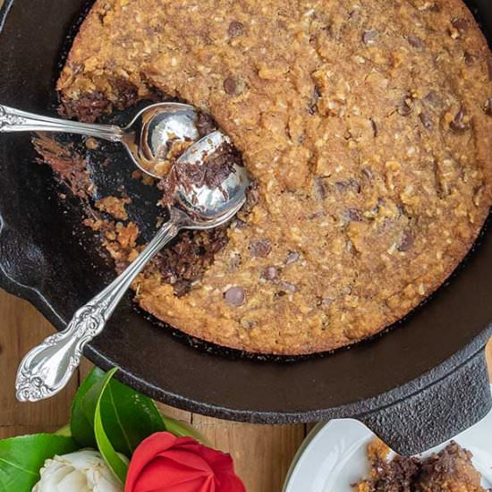 GF Skillet Chocolate Coconut Cookie