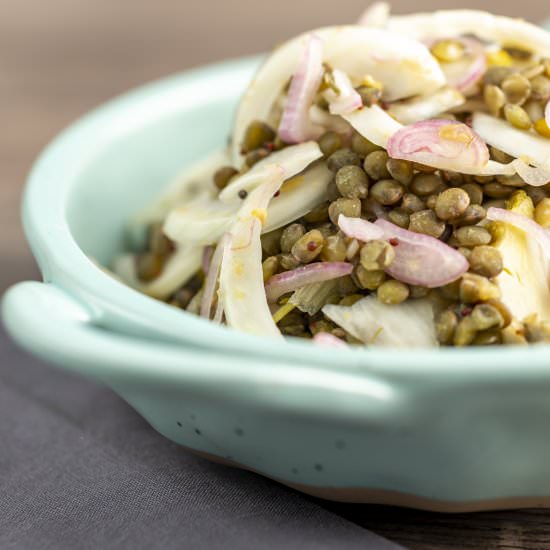 Pickled Fennel Salad with Lentils