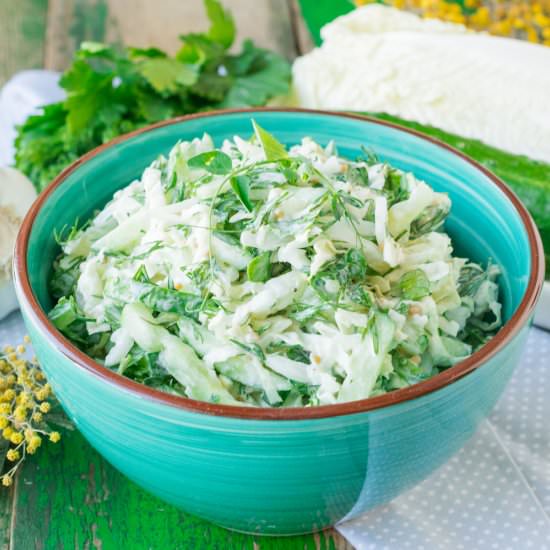 Chinese Cabbage and Cucumber Salad