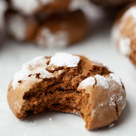 Gingerbread Crinkle Cookies