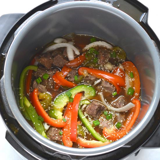 Instant Pot Healthy Steak & Peppers