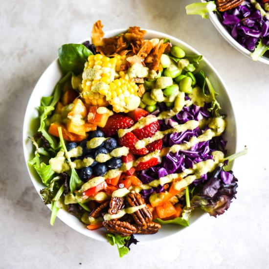 Rainbow Veggie Cobb Salad (Vegan+GF)