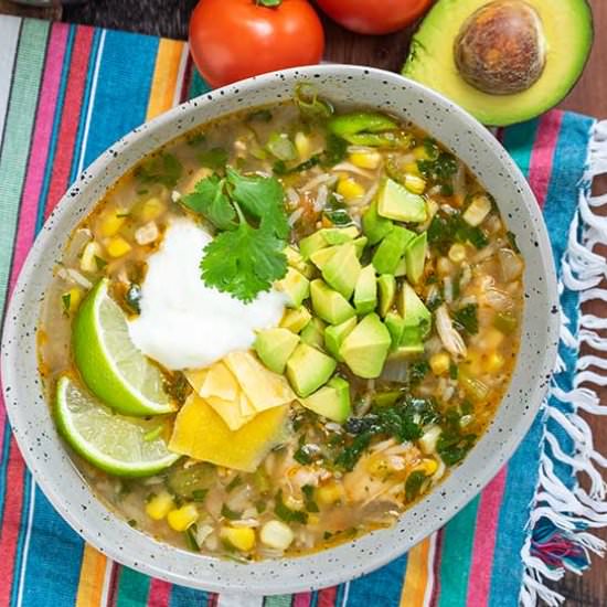 Mexican Chicken Rice Soup