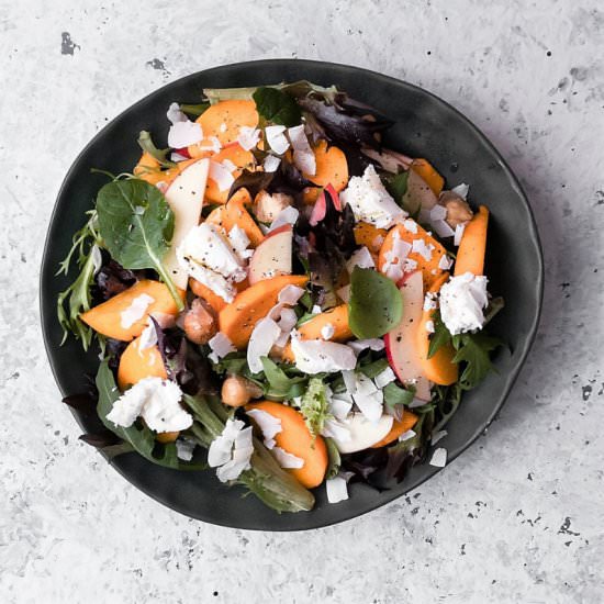 Persimmon Salad with Hazelnuts