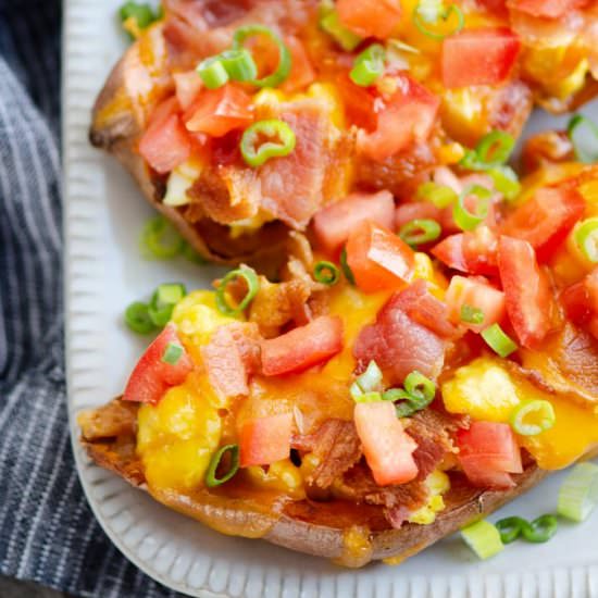 Breakfast Sweet Potato Skins