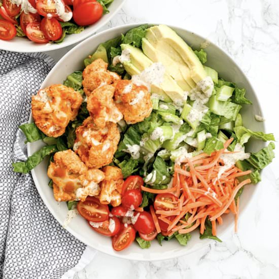 Air Fryer Buffalo Cauliflower Salad