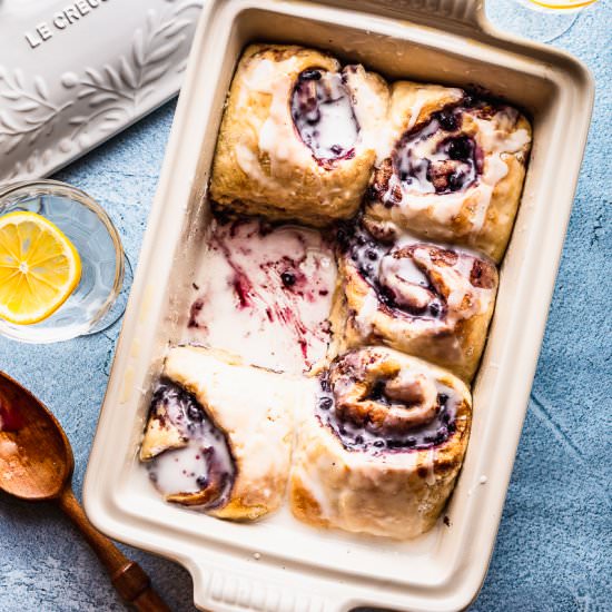 Wild Blueberry Cinnamon Rolls