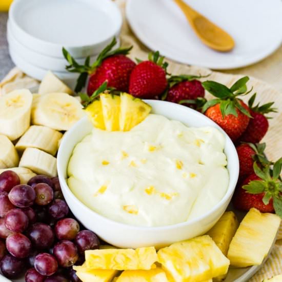 Pineapple Cream Cheese Fruit Dip