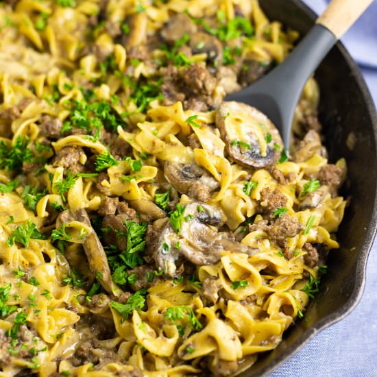 Ground Beef Stroganoff