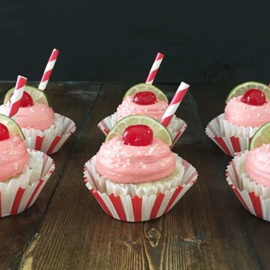 small batch cherry limeade cupcakes