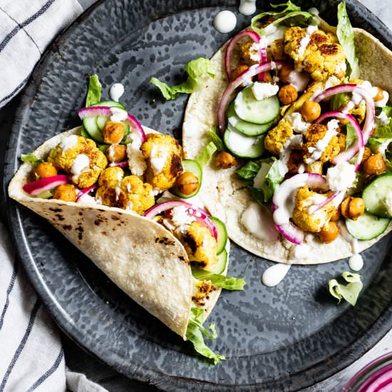 Vegetarian Shawarma Tacos