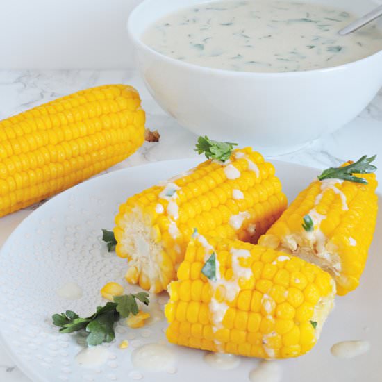 Corn in béchamel sauce
