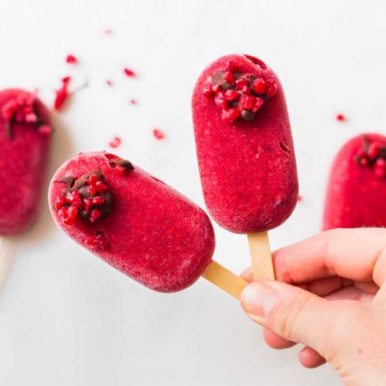 Vegan Raspberry Popsicles (easy)