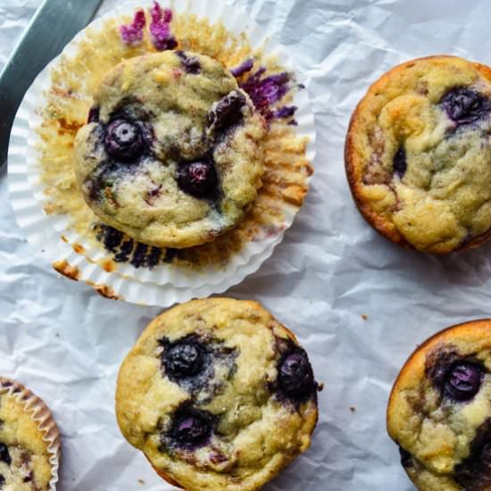 Bakery Style Blueberry Muffins