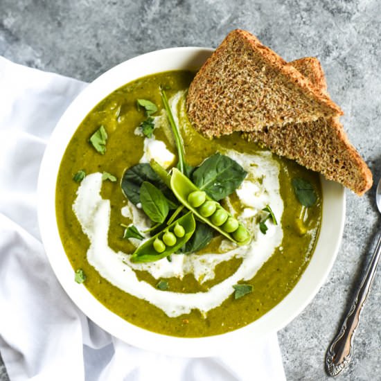 Cozy Vegetable Sweet Pea Soup