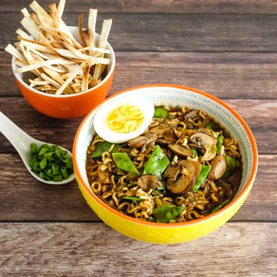 Easy vegetarian ramen noodles