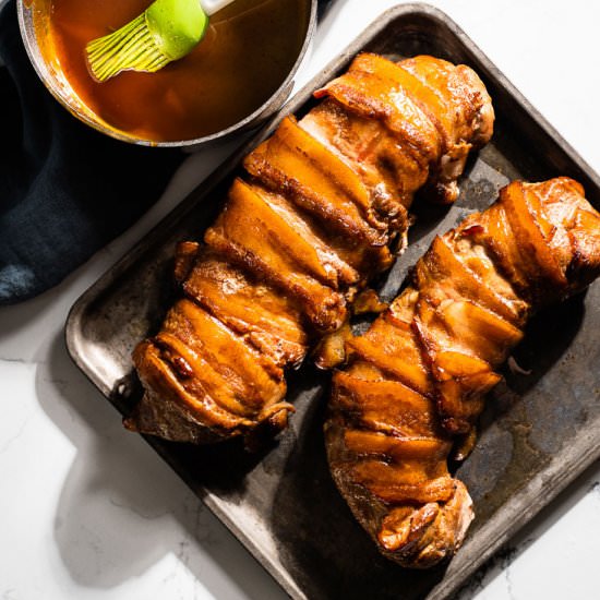 Smoky Bacon Wrapped Pork Tenderloin